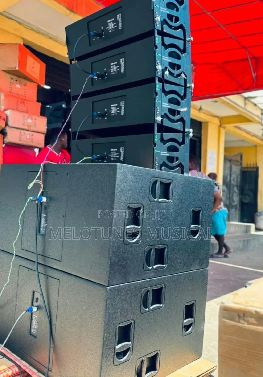 2pairs RCF 12inches Line Array Speakers With RCF Double Bass Speakers