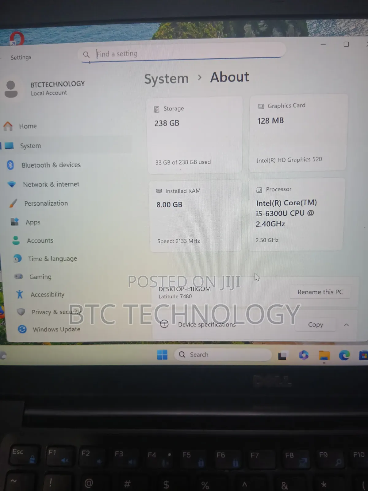 Laptop Dell Latitude 7480 16GB Intel Core i5 SSD 256GB