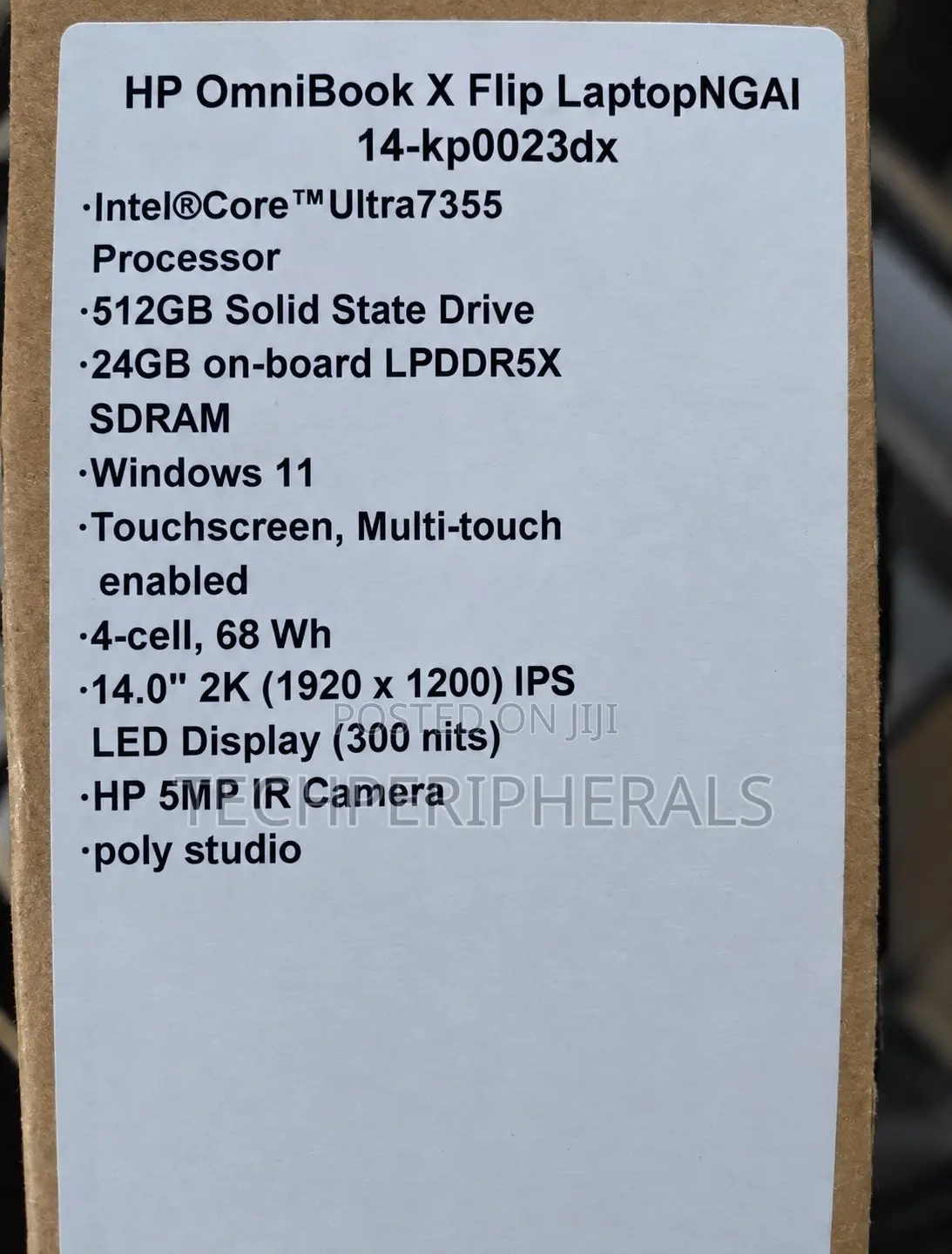 New Laptop HP OmniBook X Flip 14" 24GB Intel Core Ultra 7 SSD 512GB