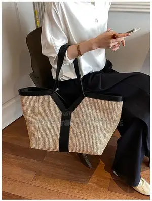 New Raffia Y-Shaped Large Capacity Tote Bag