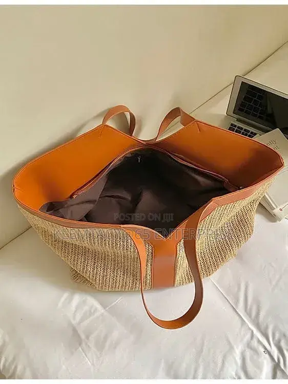 New Raffia Y-Shaped Large Capacity Tote Bag