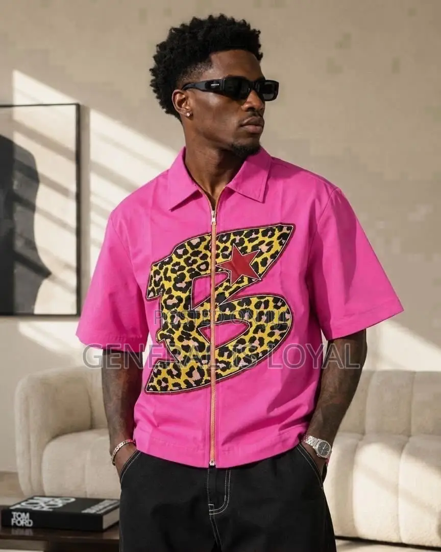Men Graphic Zip Shirt