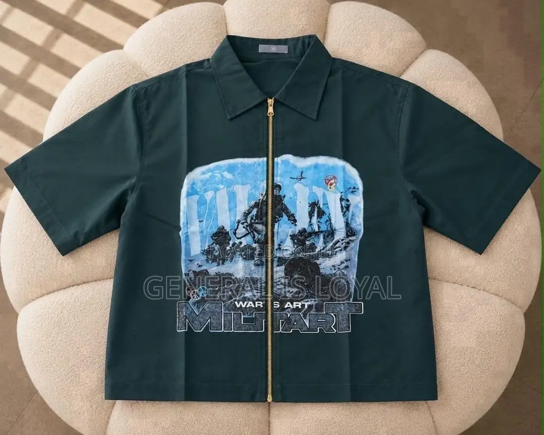 Men Graphic Zip Shirt
