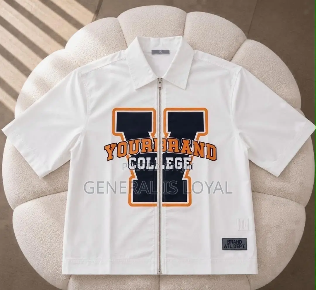Men Graphic Zip Shirt