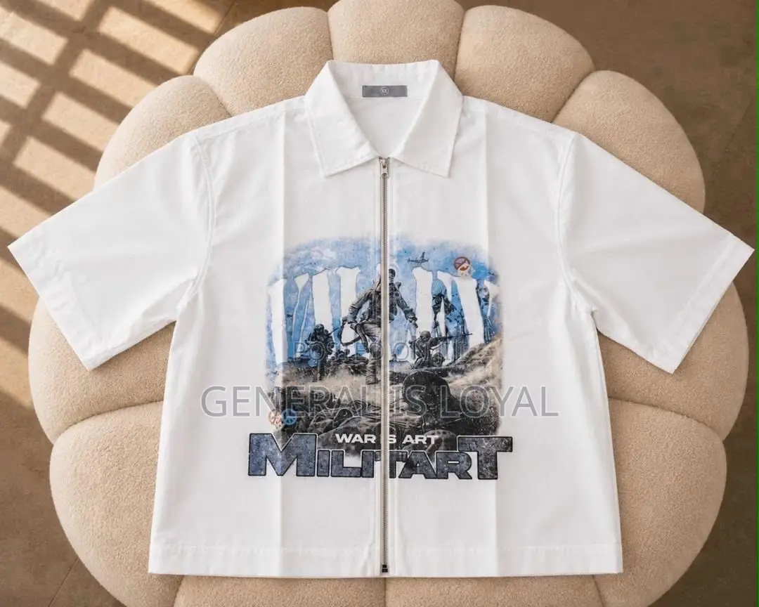 Men Graphic Zip Shirt