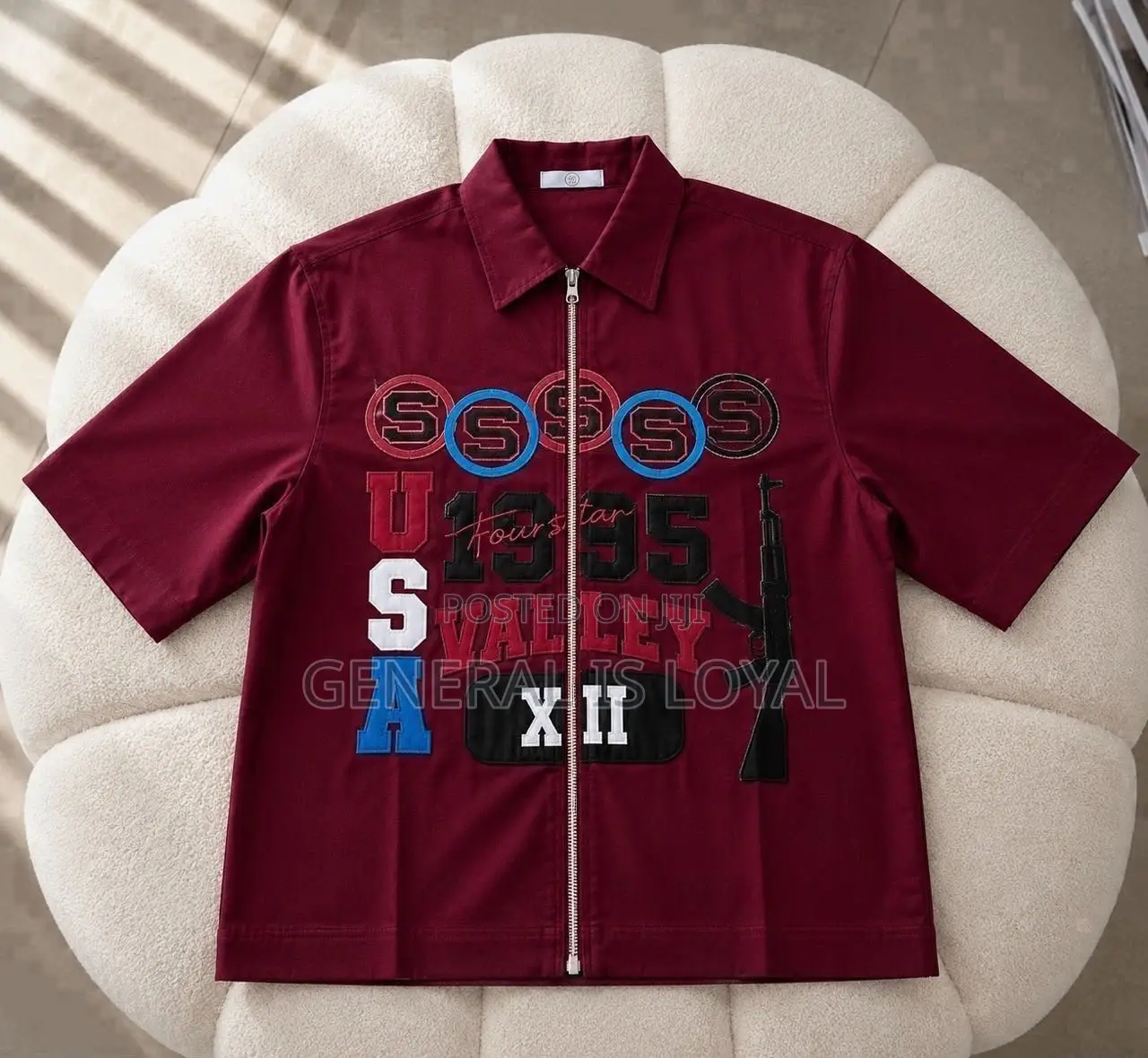 Men Graphic Zip Shirt