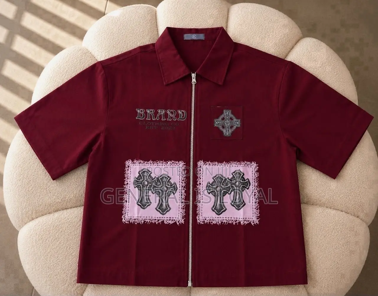 Men Graphic Zip Shirt