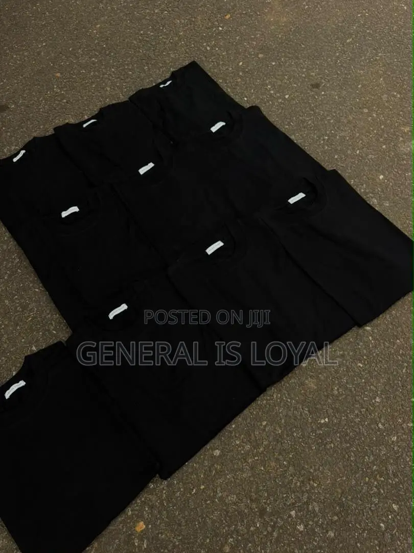 Heavy Cotton Black Plain T Shirt