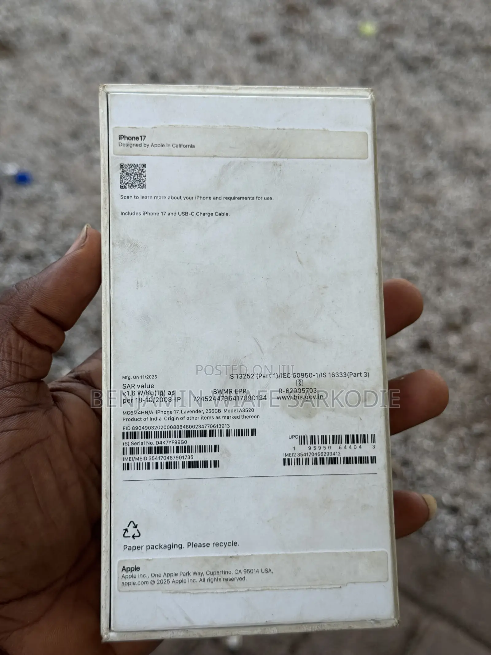 Apple iPhone 17 256 GB Purple