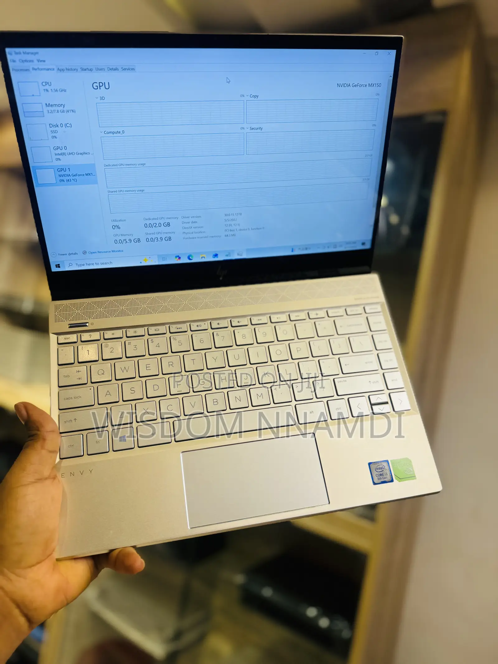 Laptop HP Envy 13 8GB Intel Core i5 SSD 512GB