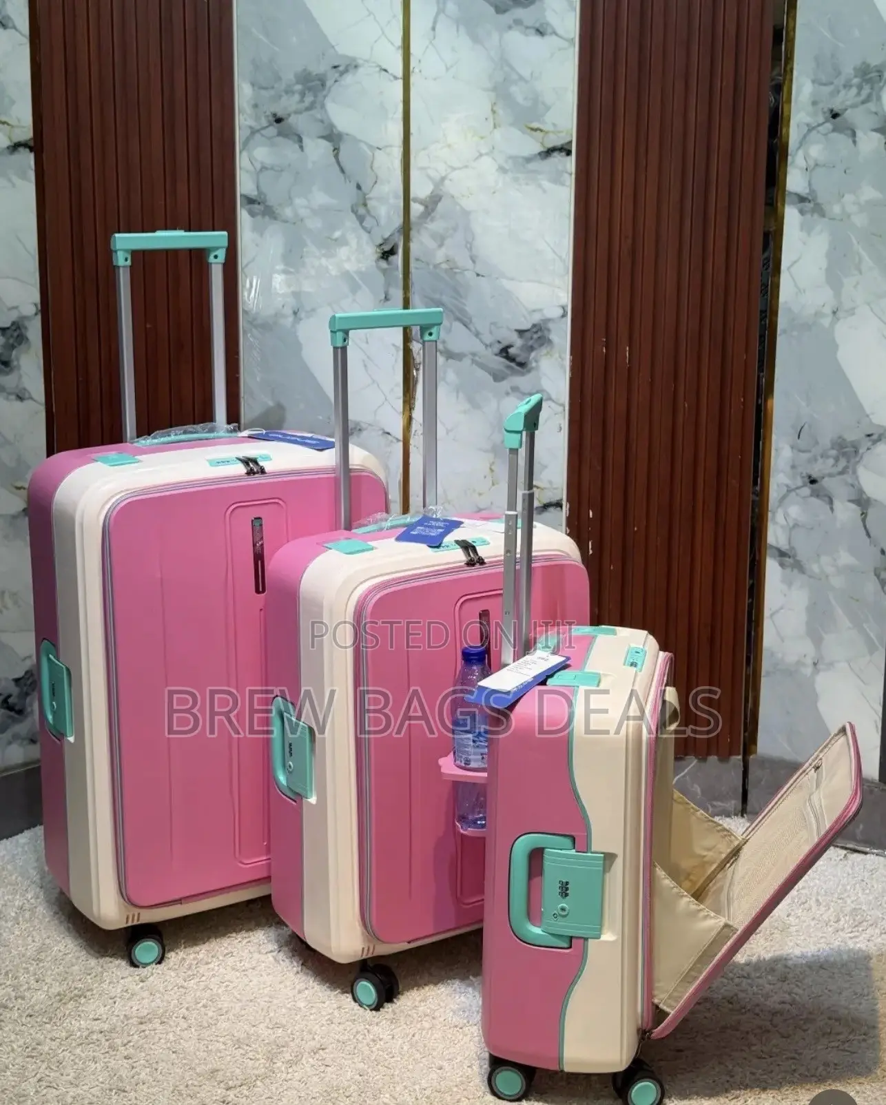 Premium Quality 3set Travelers Choice Zipless Hard Body Traveling Bag