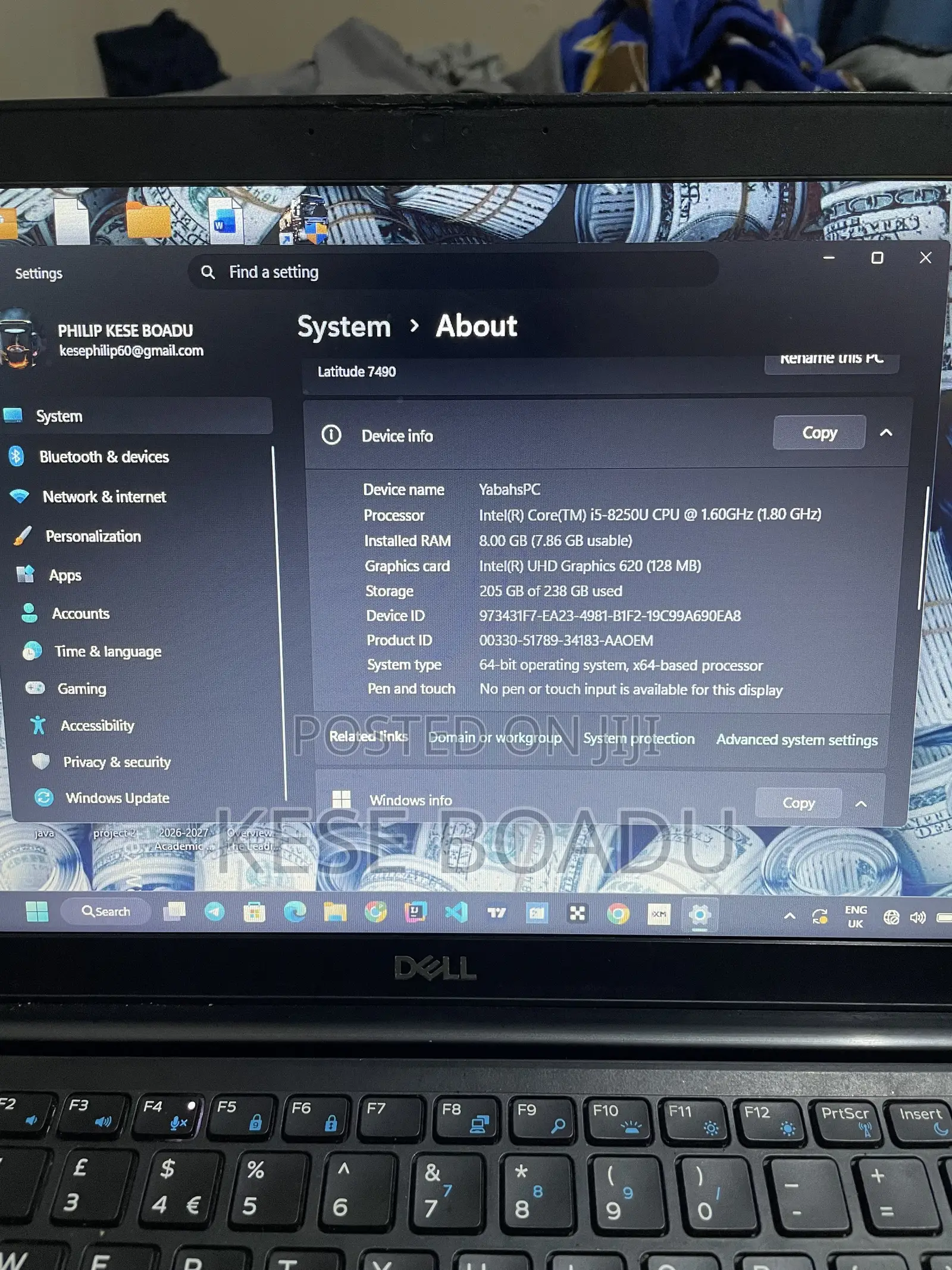 Laptop Dell Latitude 7490 8GB Intel Core i5 SSD 256GB