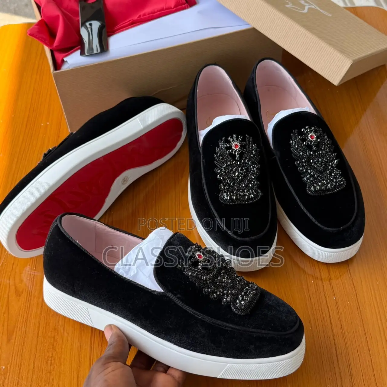 Christian Louboutin Loafers for Men Black and White