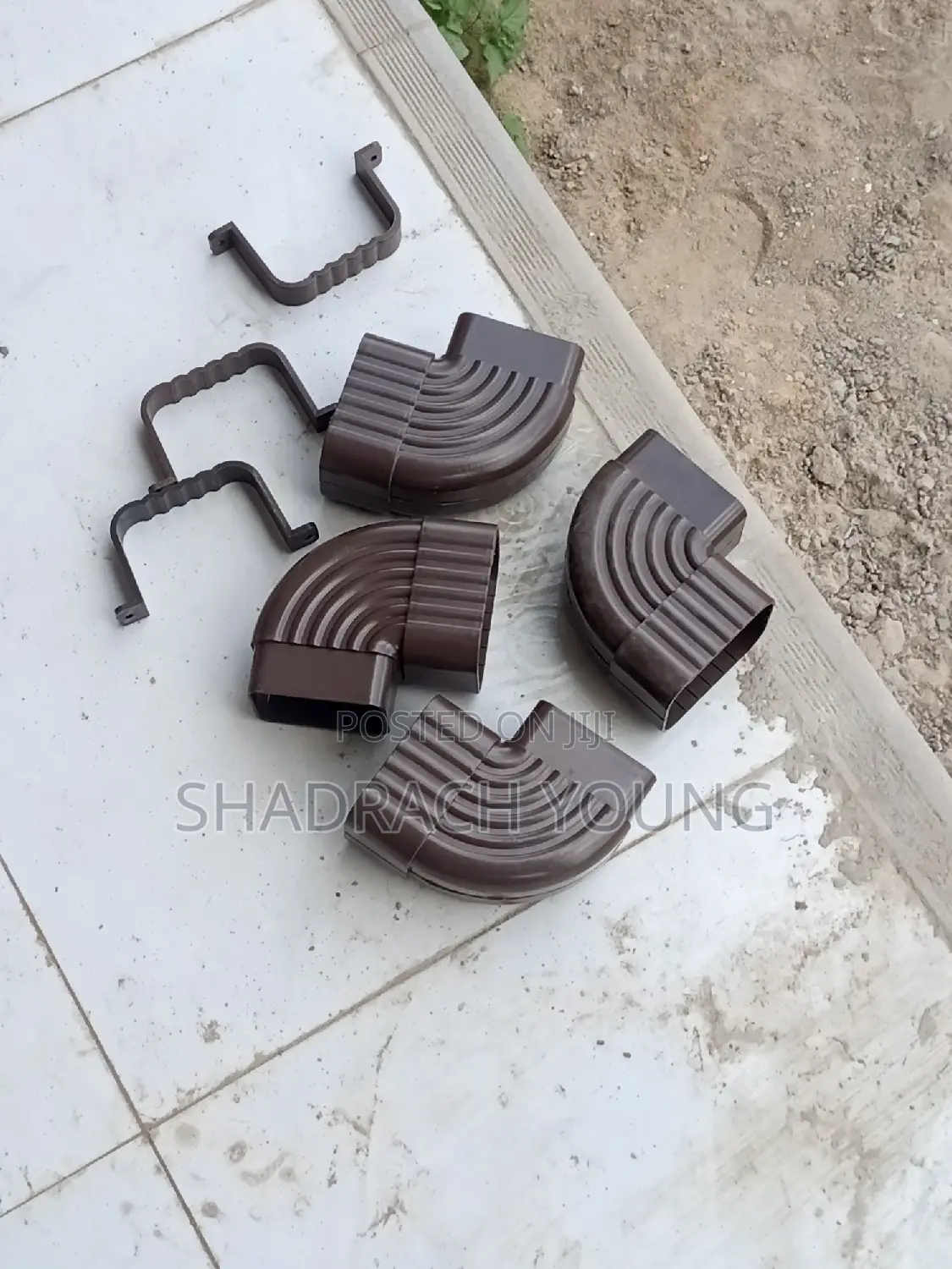 Brown PVCRain Gutters Down Pipes 3 Inch X13 Ft for Sale