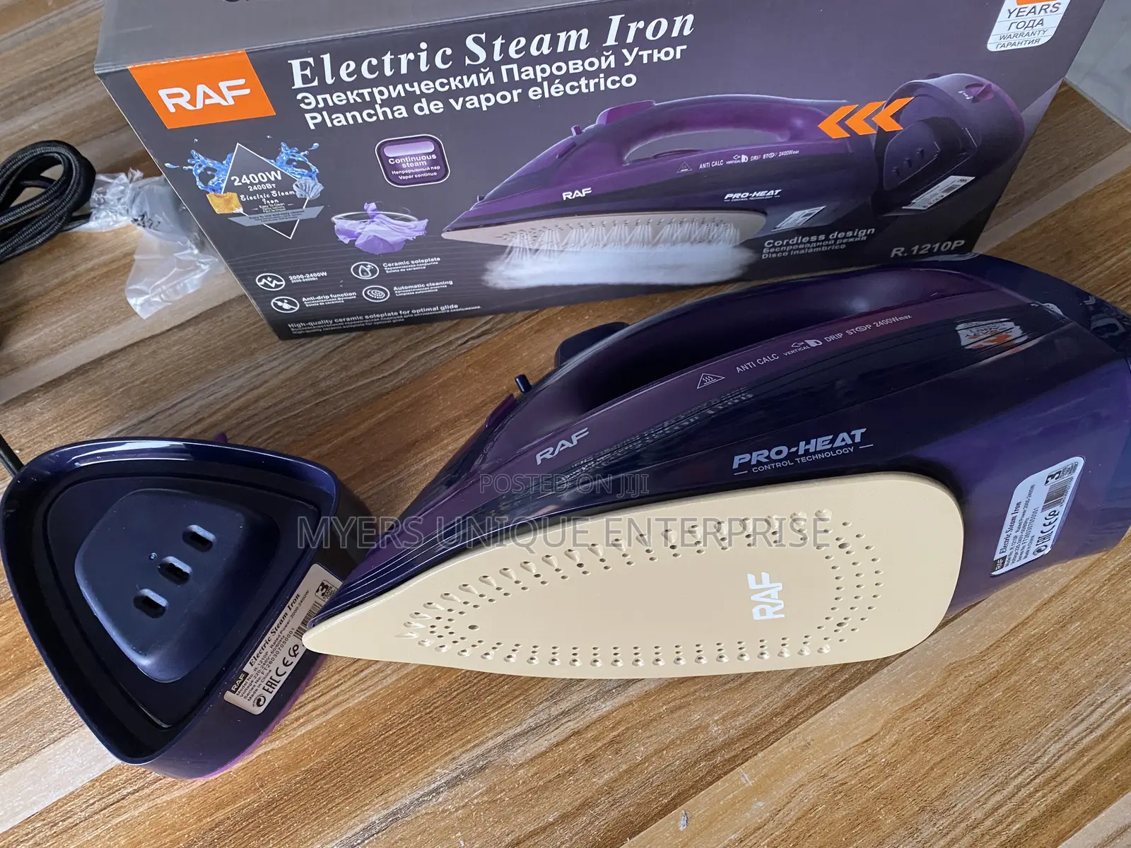 Raf Cordless Steam Iron Suitable for All Fabrics