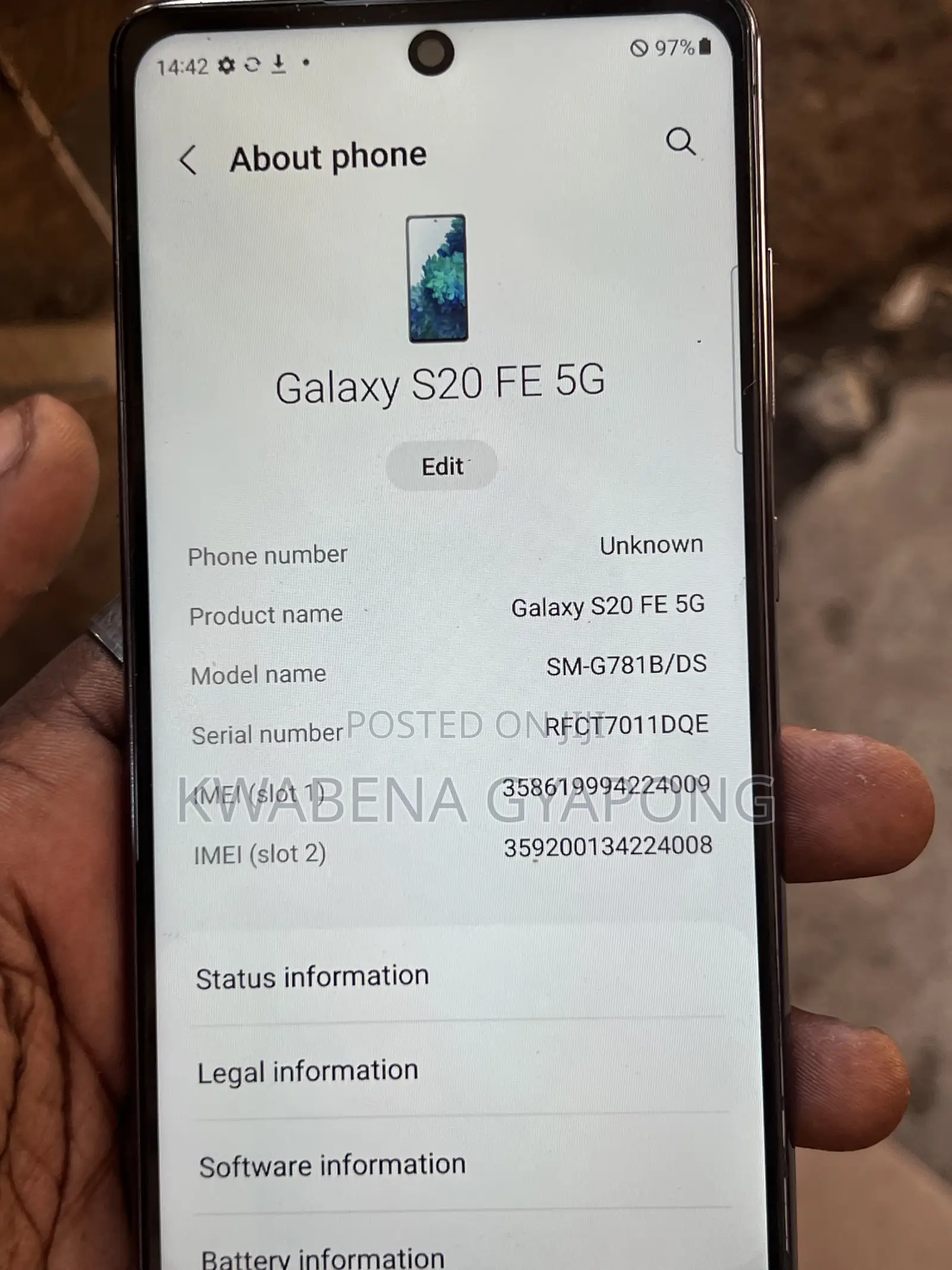 Samsung Galaxy S20 FE 5G 128 GB Blue