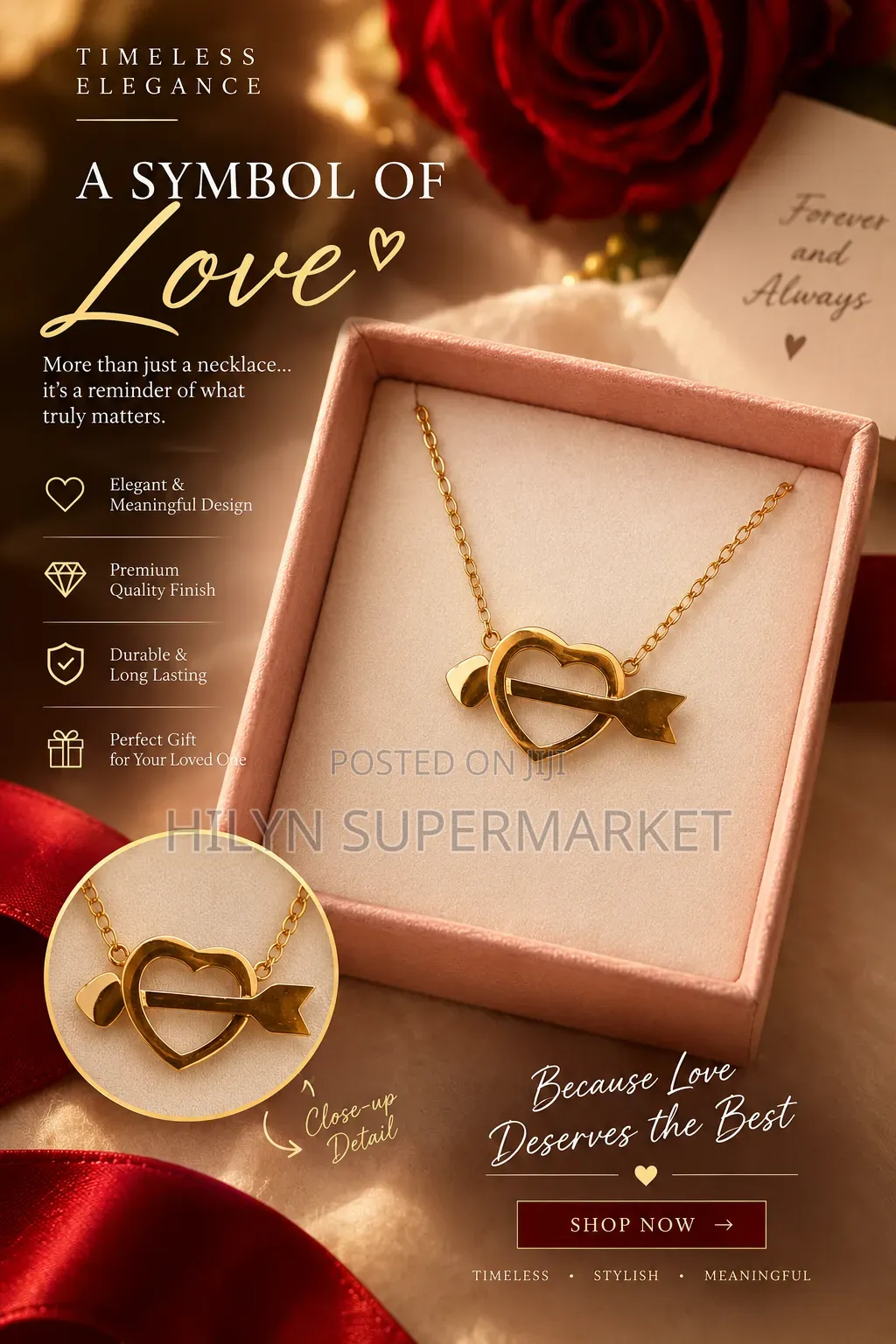 Love Gold Necklace