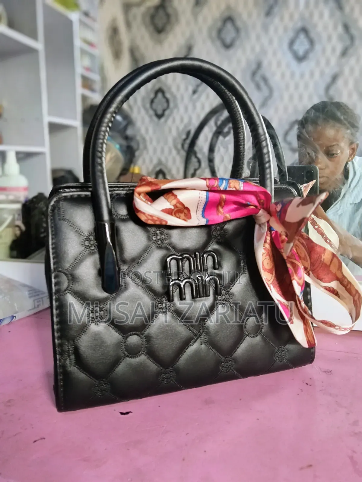 Miu Miu Matelasse Top Handle Mini Bag