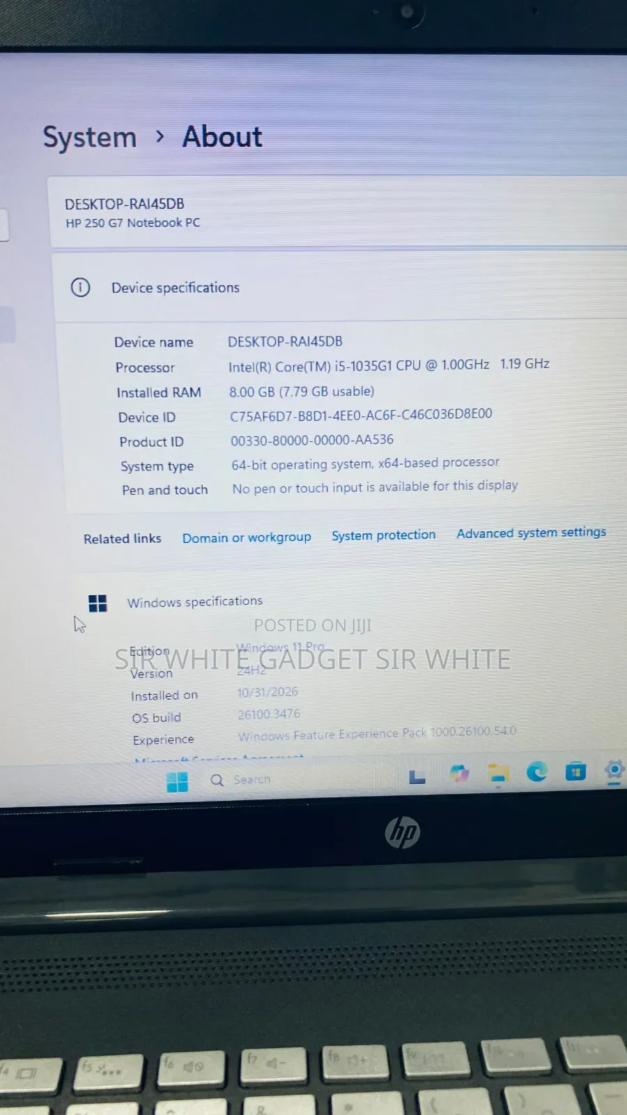 Laptop HP 250 G7 8GB Intel Core i5 HDD+SSD 1T