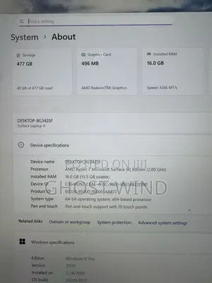 Laptop Microsoft Surface Laptop 4 16GB AMD Ryzen 7 SSD 512GB