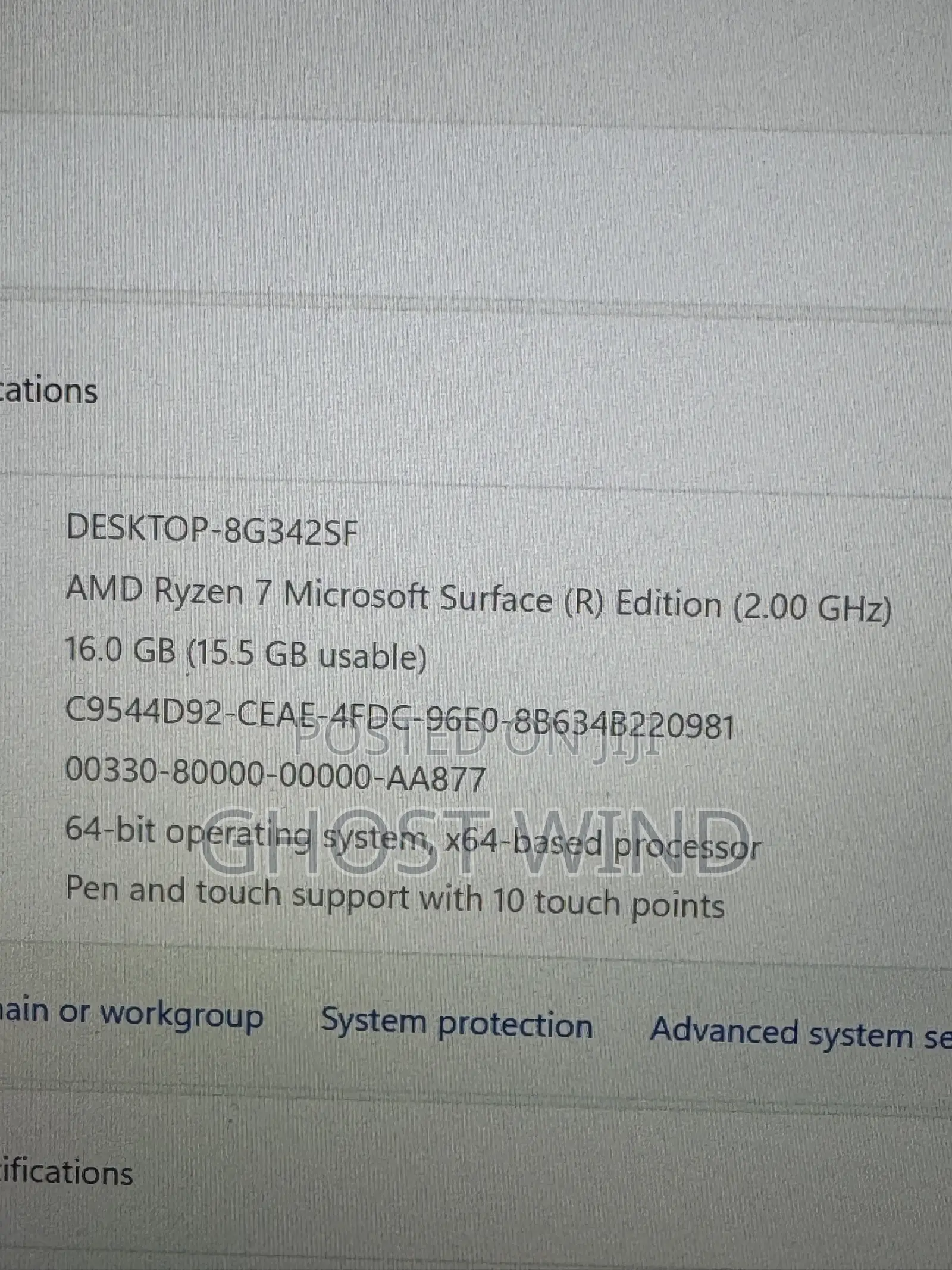 Laptop Microsoft Surface Laptop 4 16GB AMD Ryzen 7 SSD 512GB