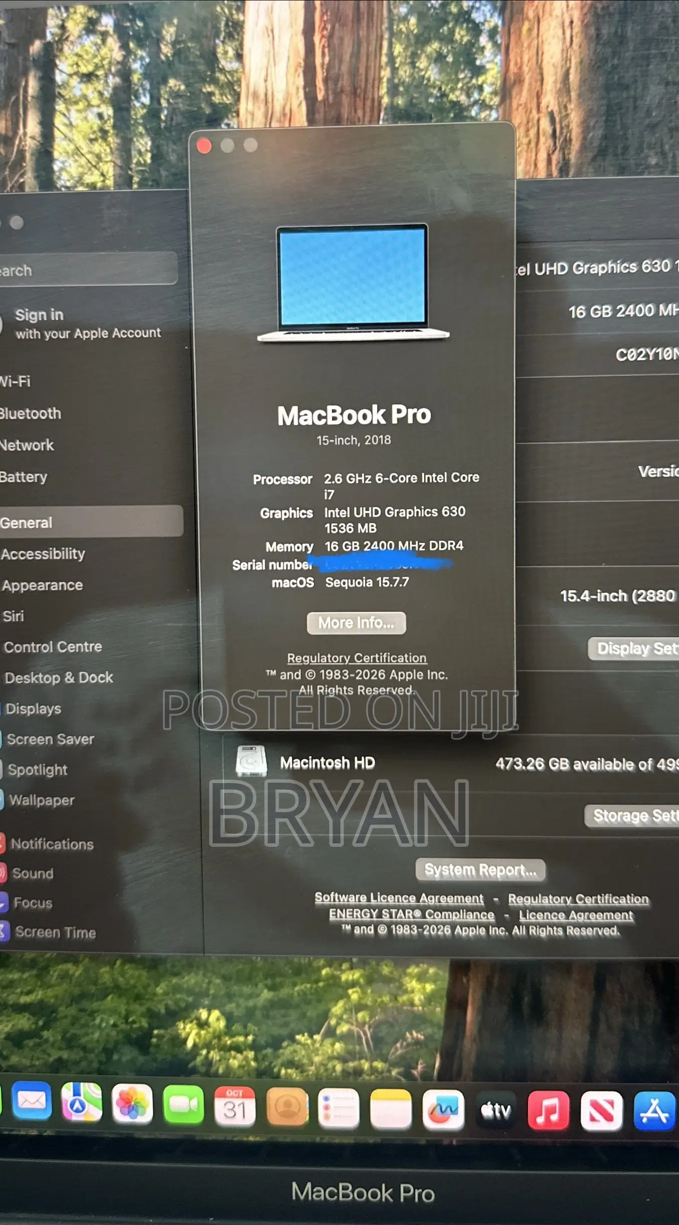 Laptop Apple MacBook Pro 2018 16GB Intel Core i7 SSD 512GB