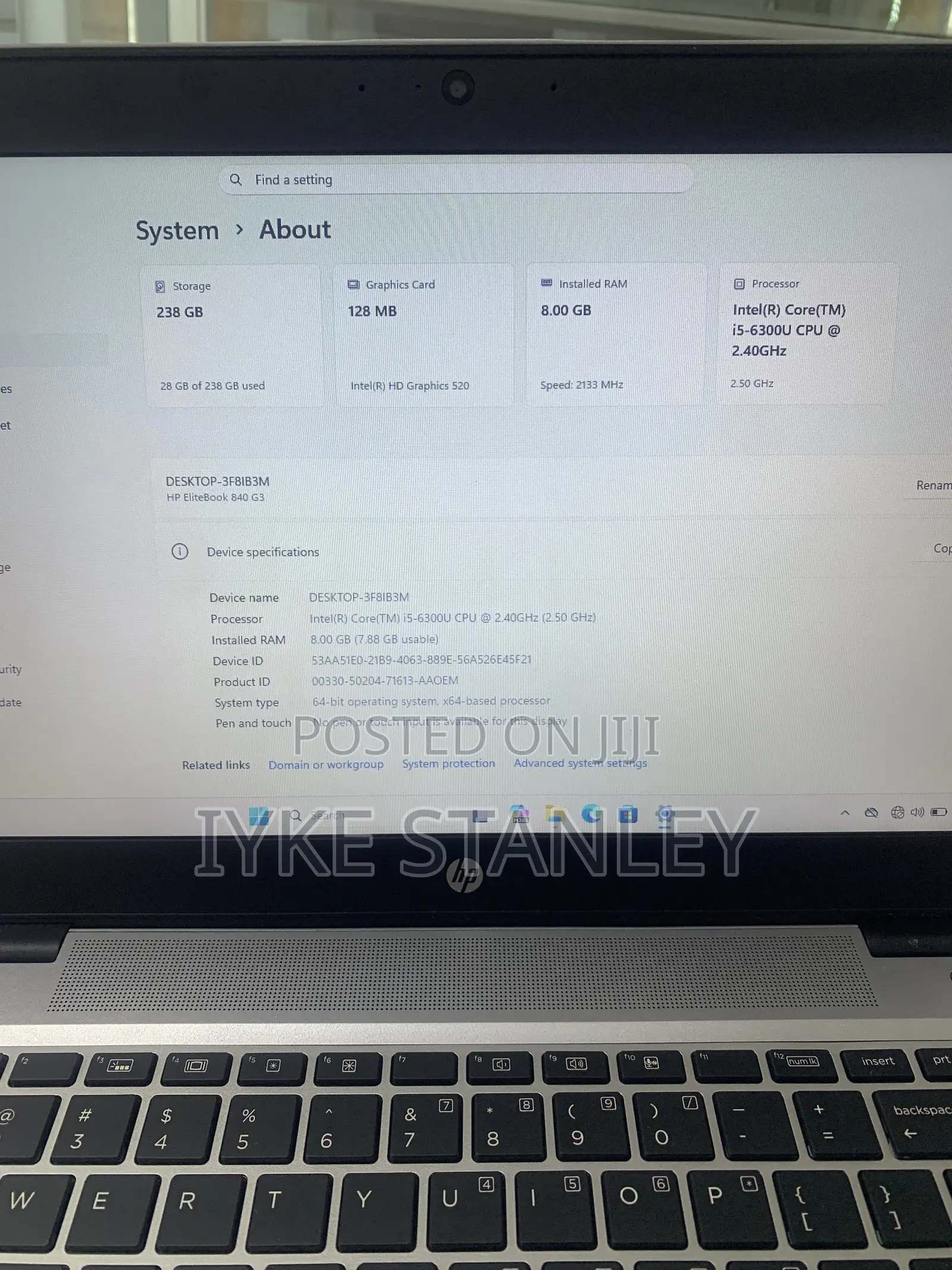 Laptop HP EliteBook 840 G3 8GB Intel Core i5 SSD 256GB
