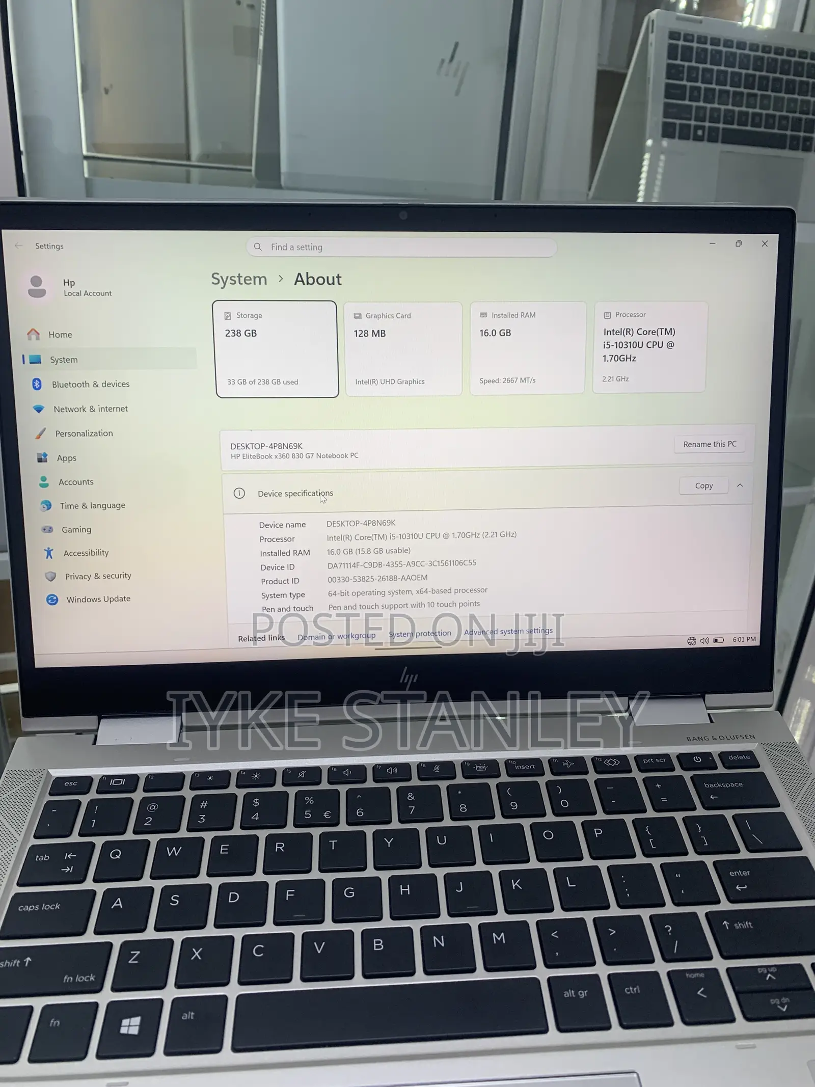 Laptop HP EliteBook 830 G7 16GB Intel Core i5 SSD 256GB