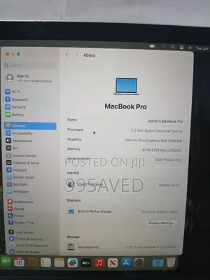 Laptop Apple MacBook 2018 8GB Intel Core i5 SSD 256GB