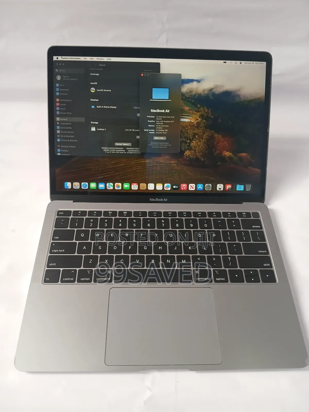 Laptop Apple MacBook Air 2019 16GB Intel Core i5 SSD 256GB