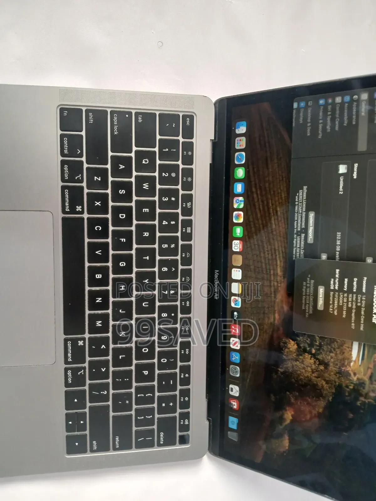 Laptop Apple MacBook Air 2019 16GB Intel Core i5 SSD 256GB
