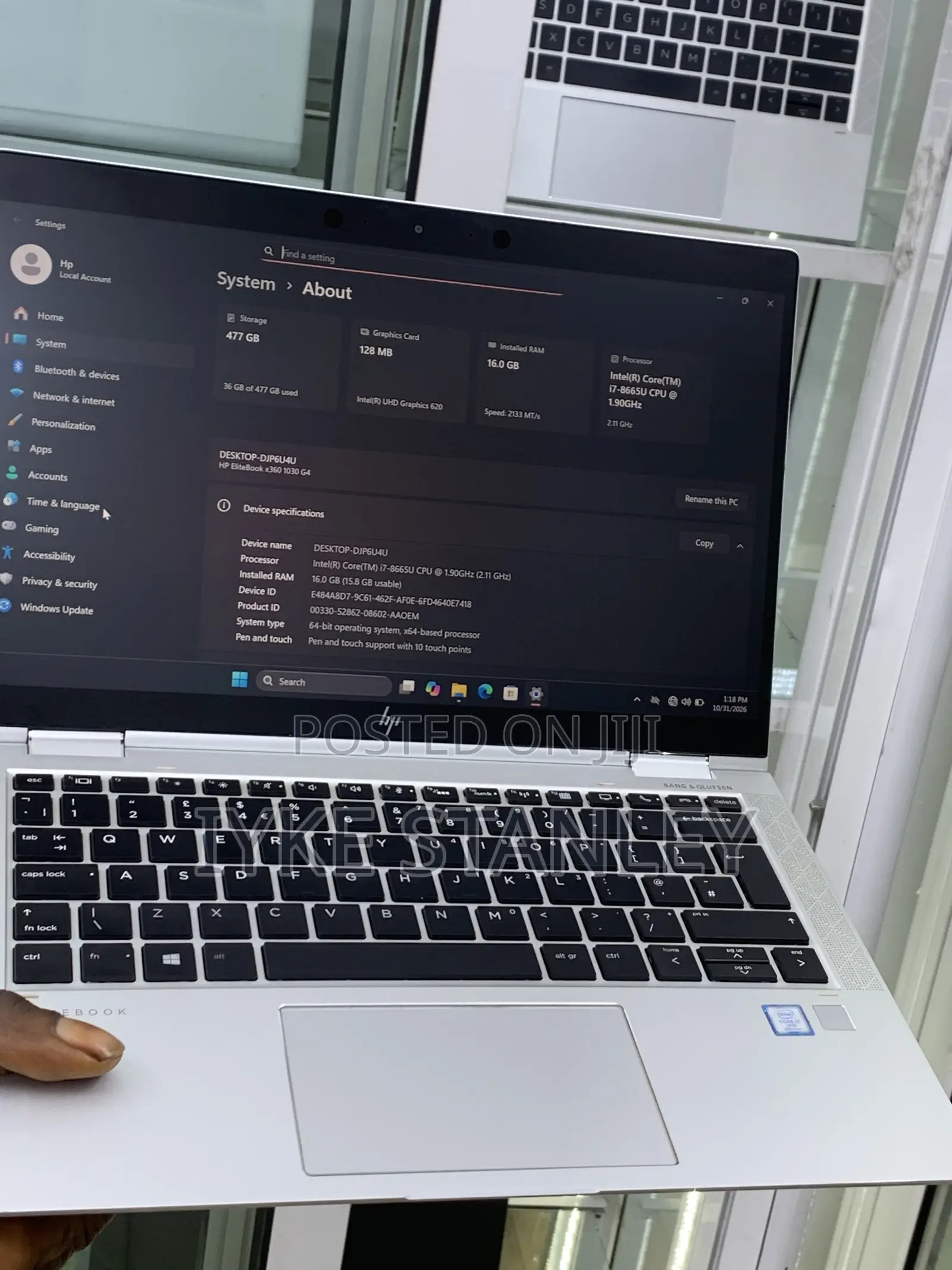 Laptop HP EliteBook x360 1030 G4 16GB Intel Core i7 SSD 512GB