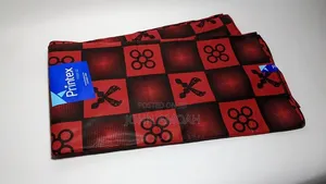 Printex Red and Black Fabric 12 Yards