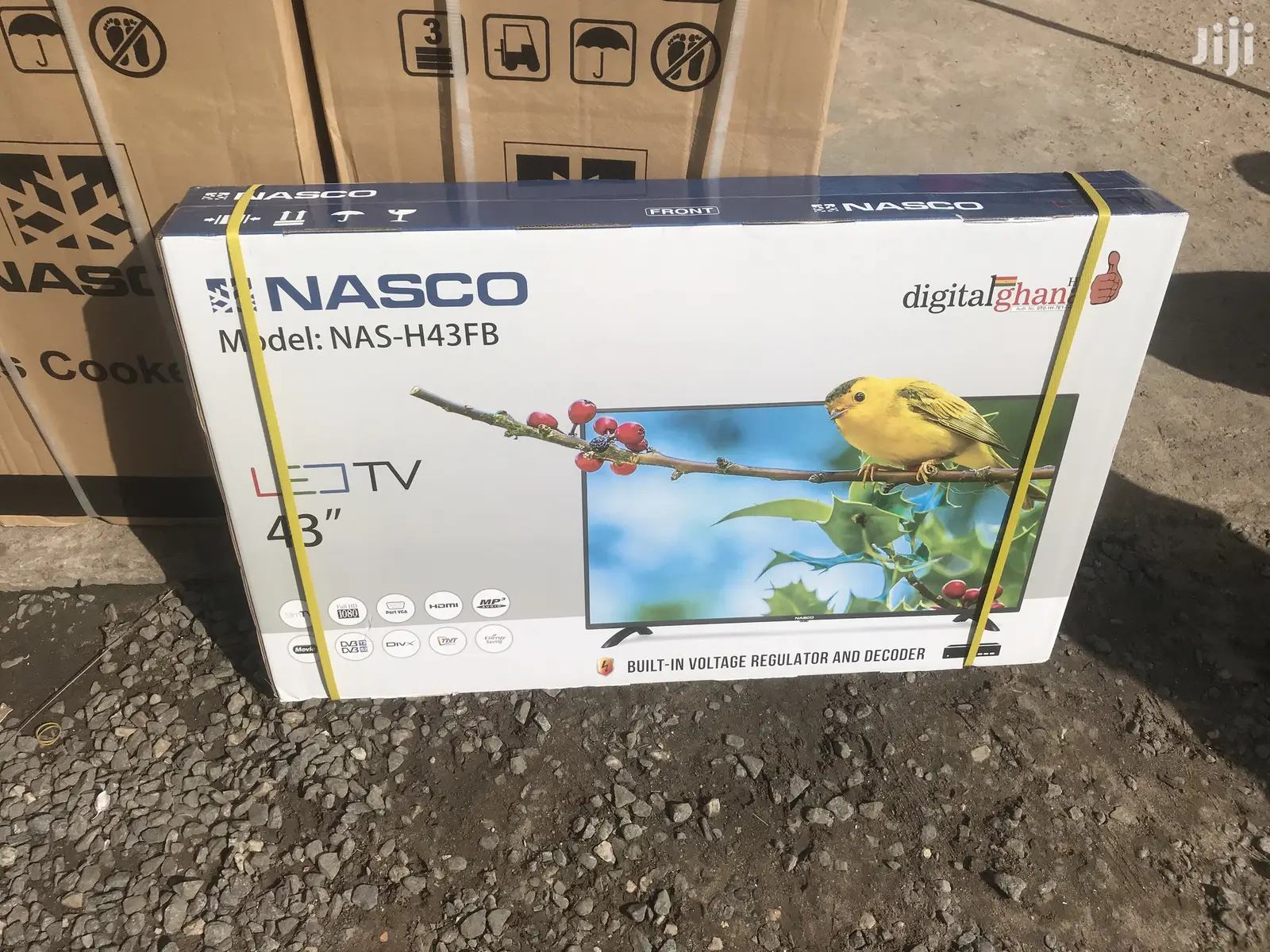 Nasco Satellite TV 43" Black With Tuner Broadcasting