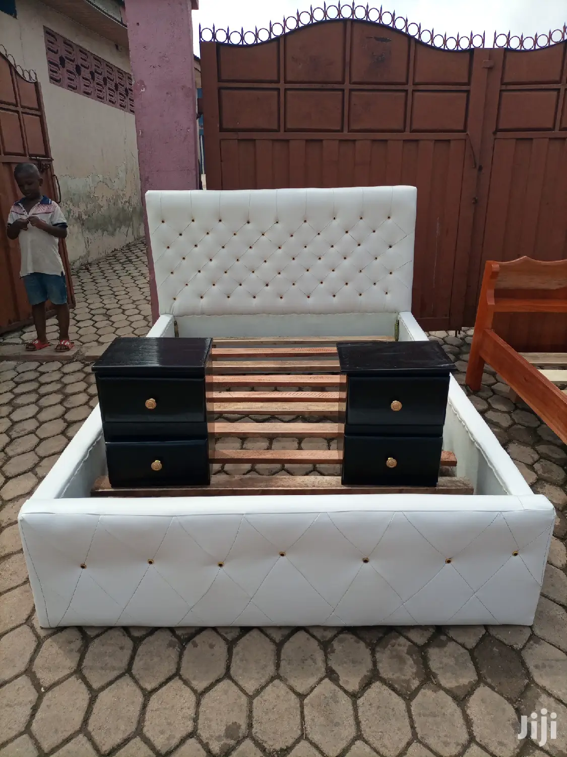 Leather Double Bed