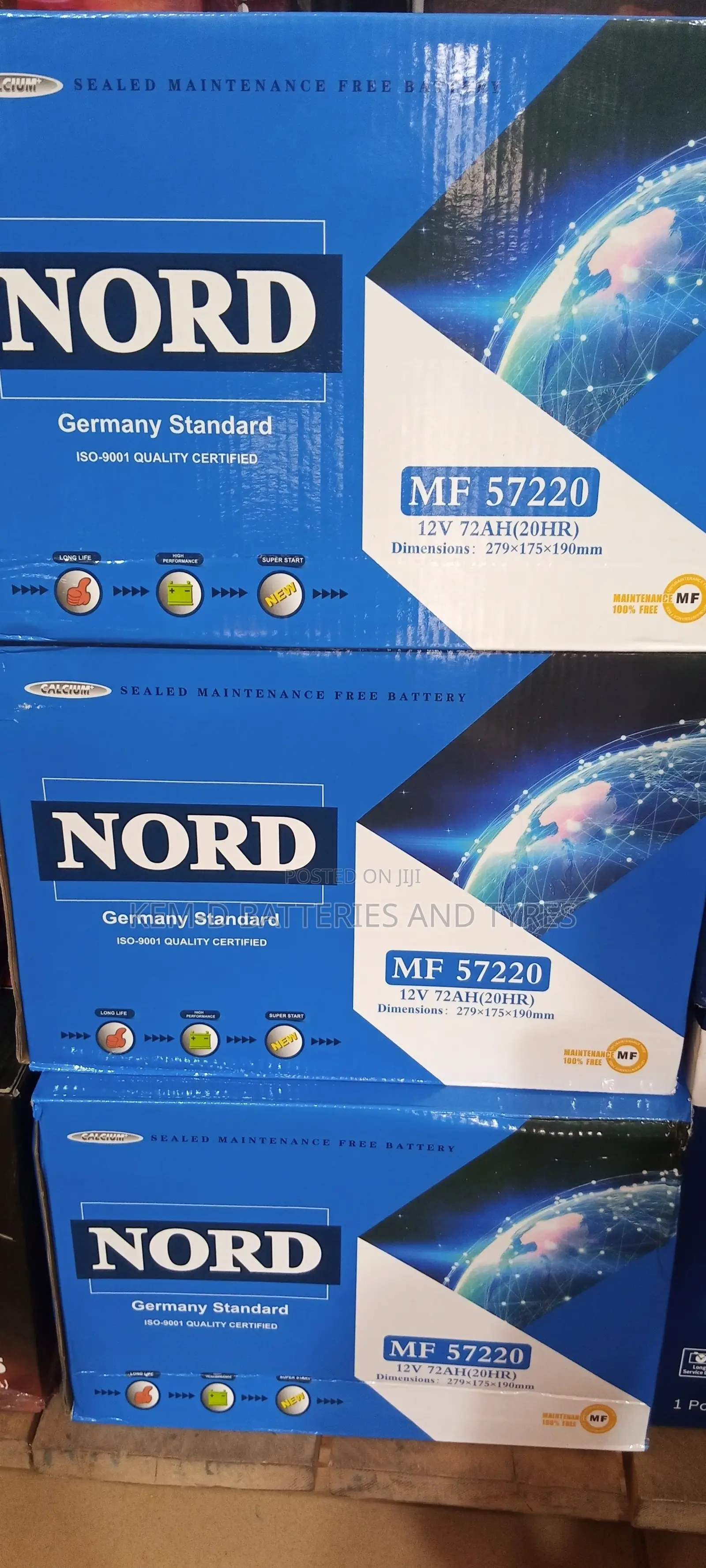 15 Plates Nord Car Battery + Free Delivery
