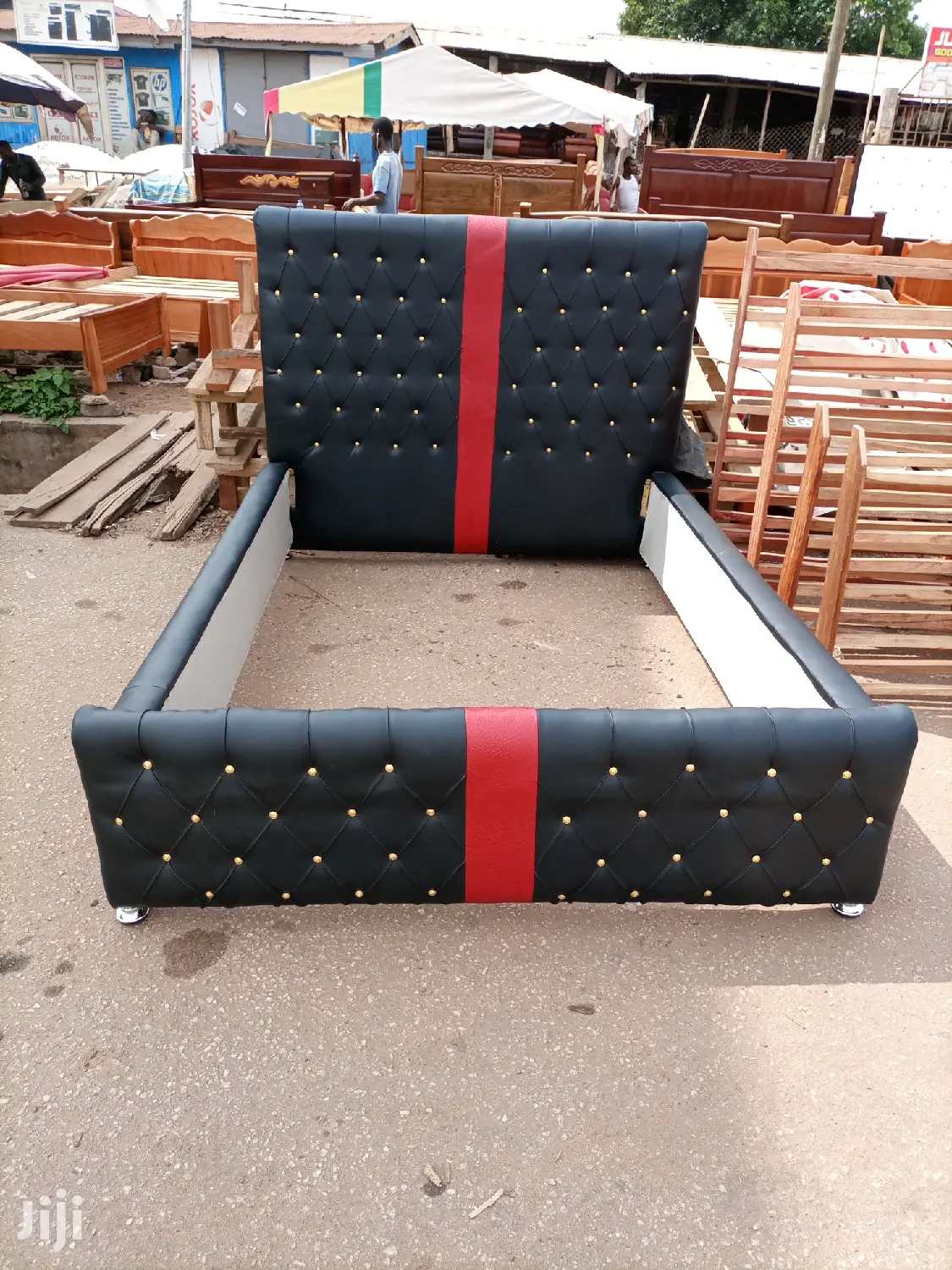 Leather Double Bed