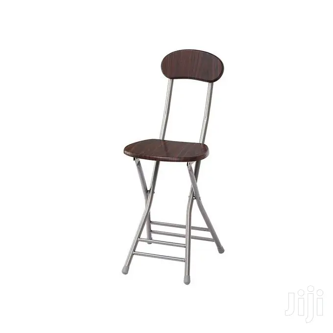 Foldable Metal Chair - Brown
