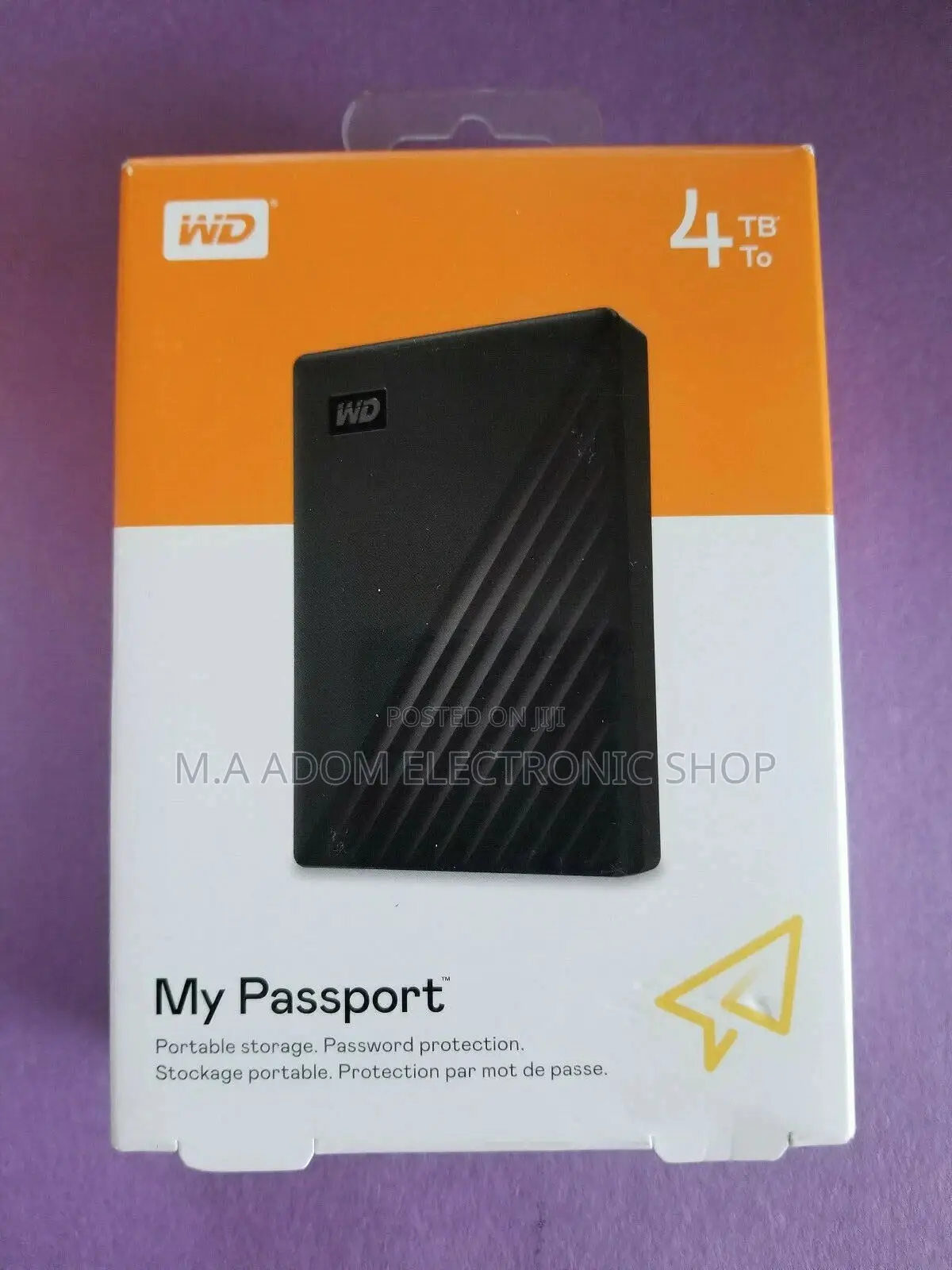 WD My Passport 4TB Black Portable Hard Disk Drive