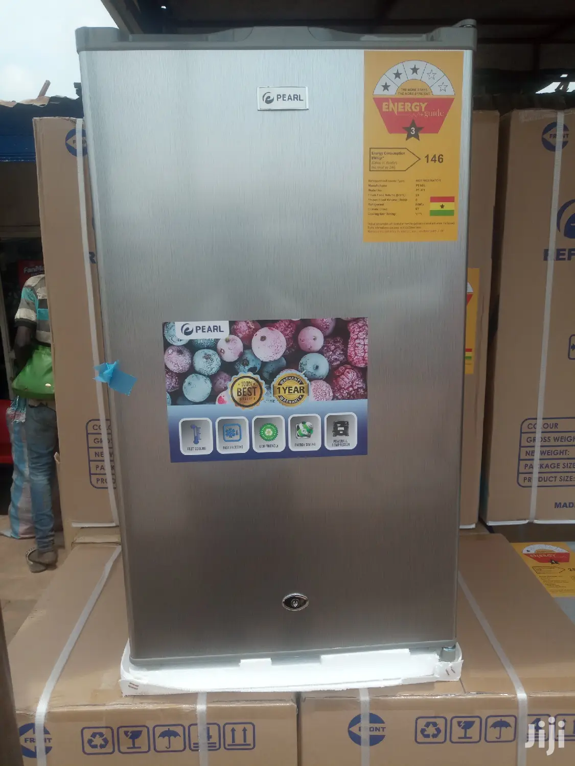 Pearl 89ltr Single Door Table Top Fridge