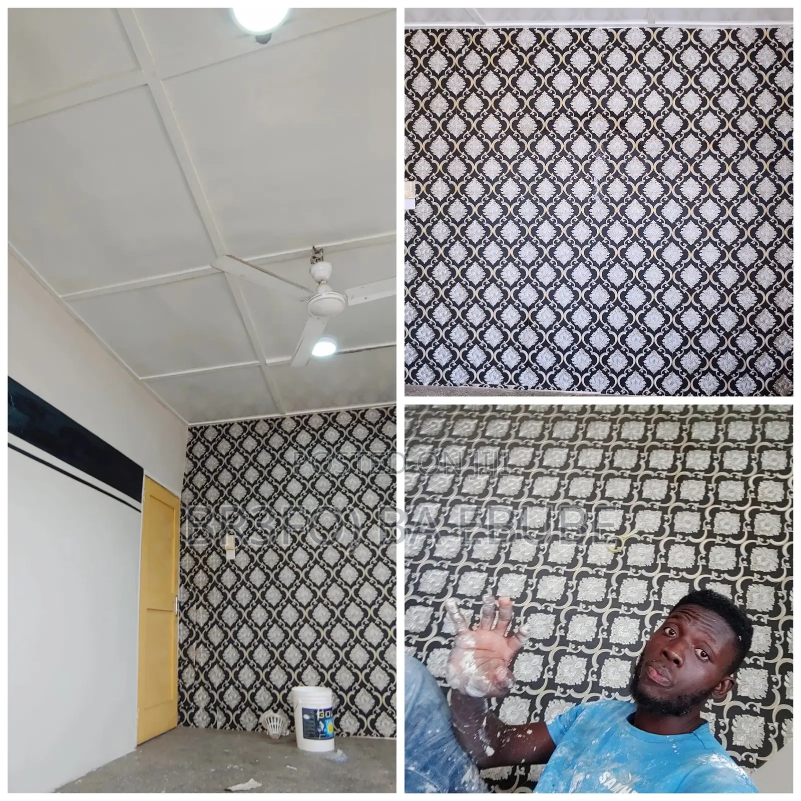 Br3fo) Ba P.O.P Ceiling, Wallpaper and House Painting
