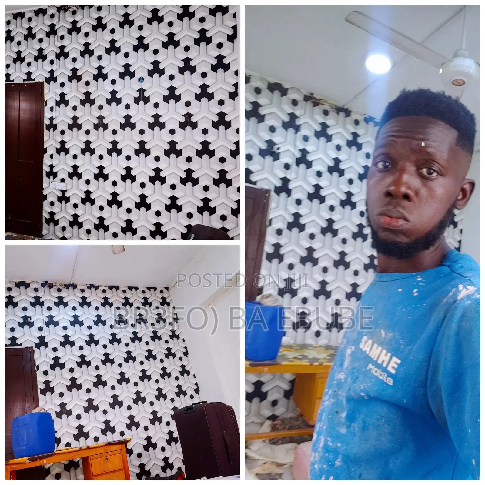 Br3fo) Ba P.O.P Ceiling, Wallpaper and House Painting
