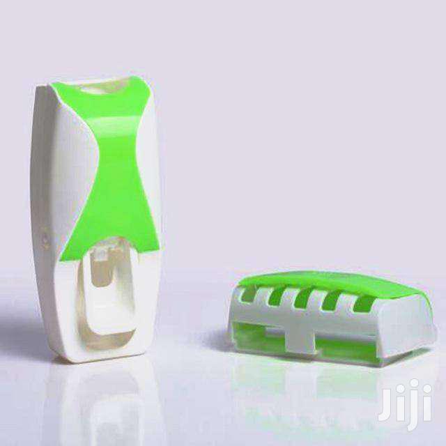 Automatic Toothpaste Dispenser + Toothbrush Holder