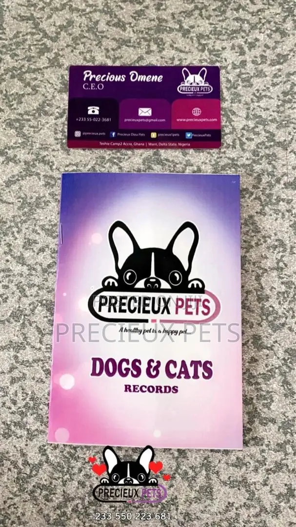Puppies And Adult Medical Record Cards