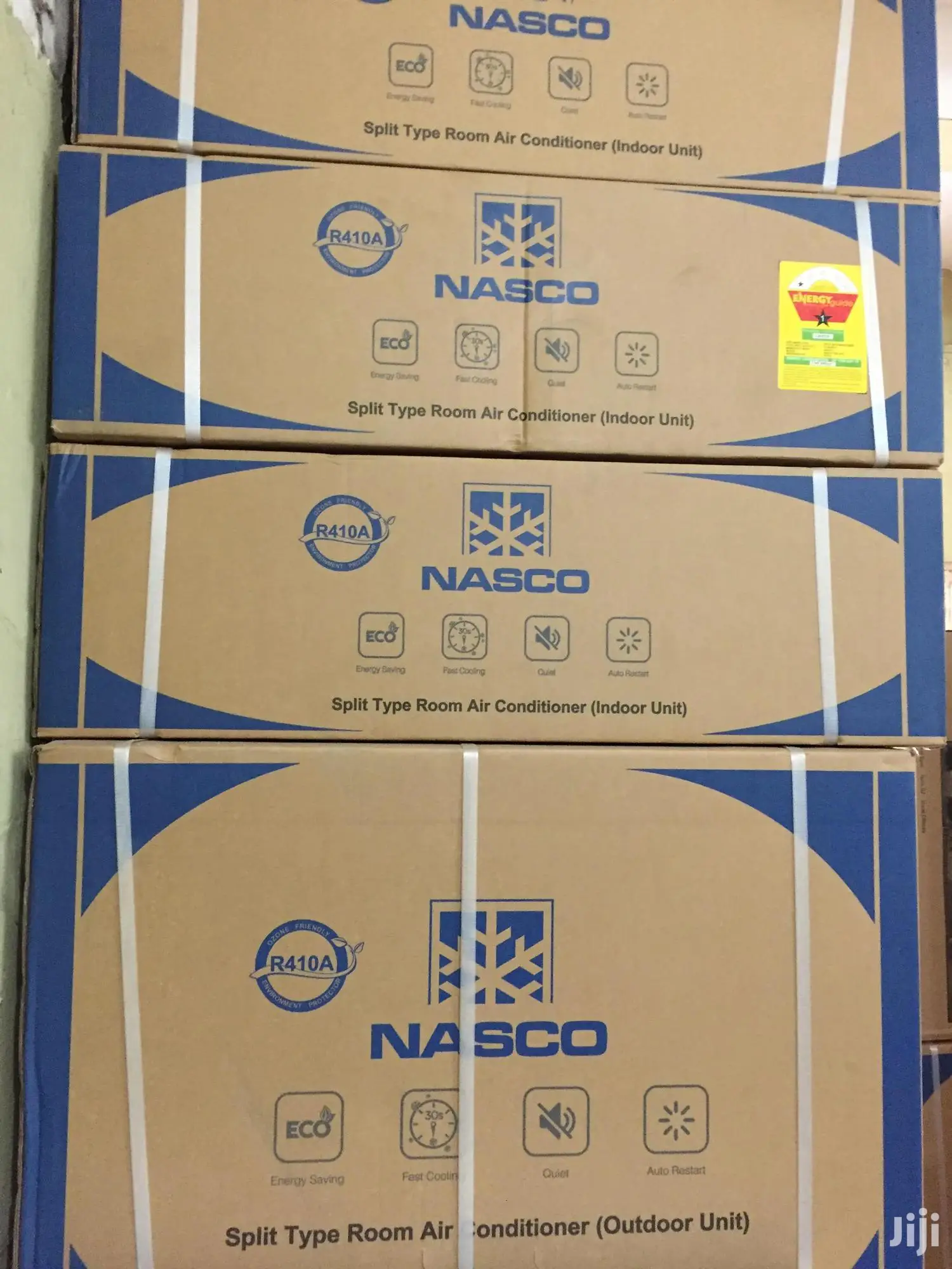 Nasco 1.5hp R410 Split Air Conditioner White(Fast Air Coolin