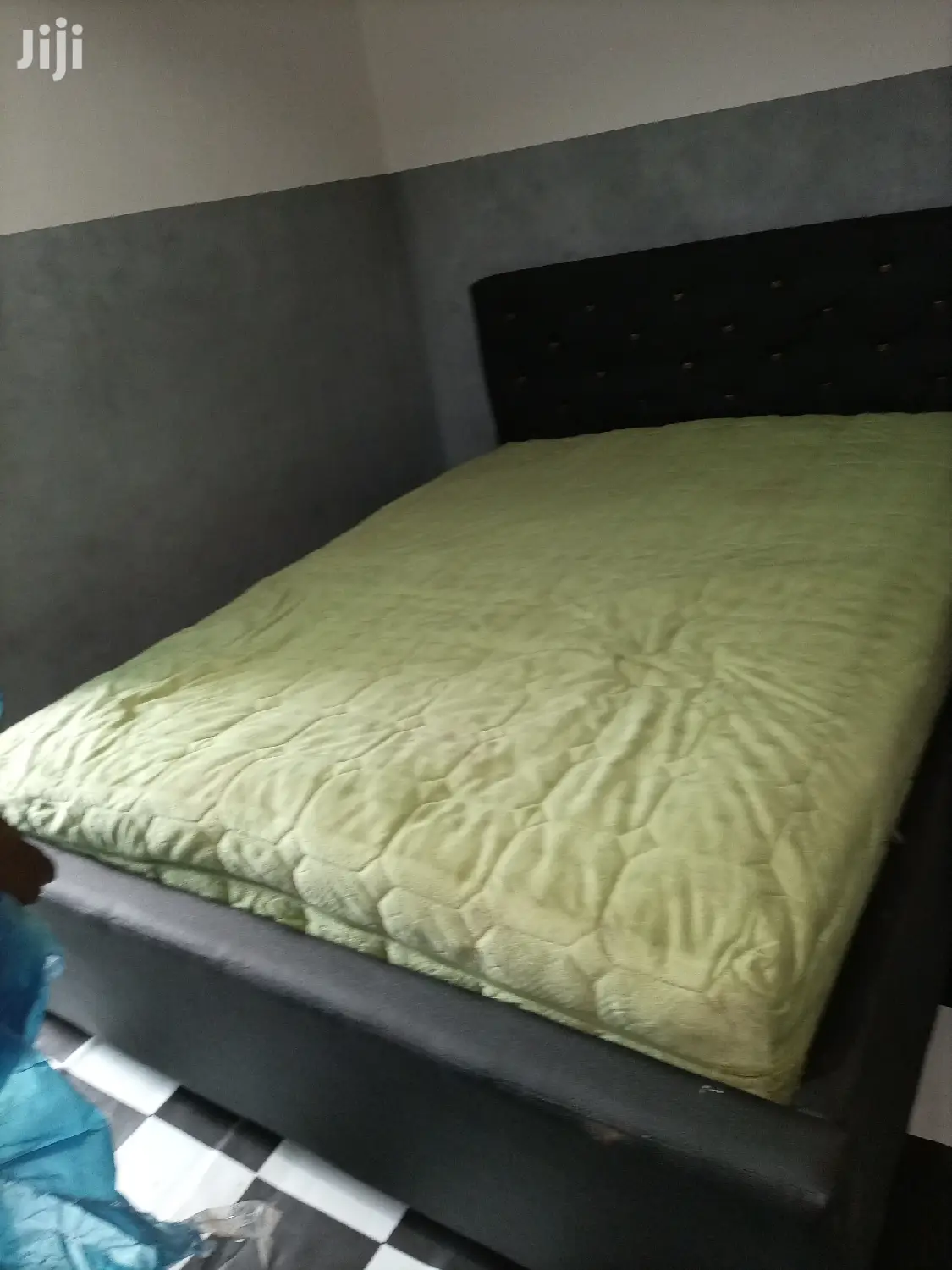 Black Bed With Mattress.Prromotion