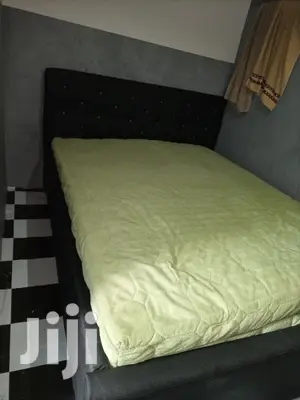 Black Bed With Mattress.Prromotion