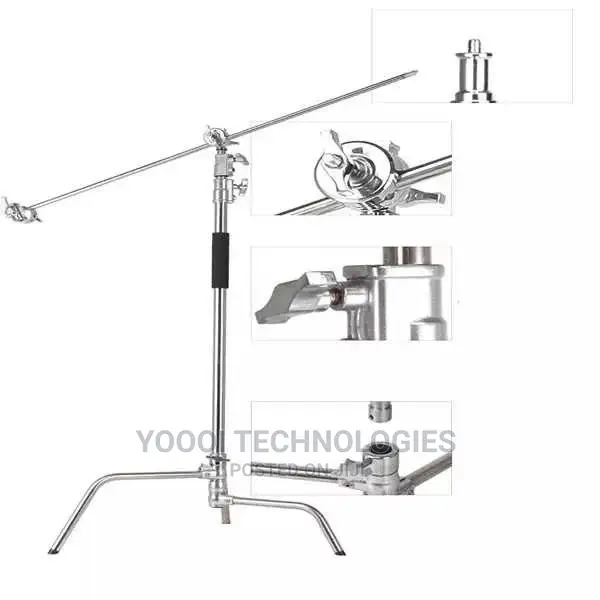 3.35 Pro Photo Studio Heavy Duty C Stand With Boom Arm