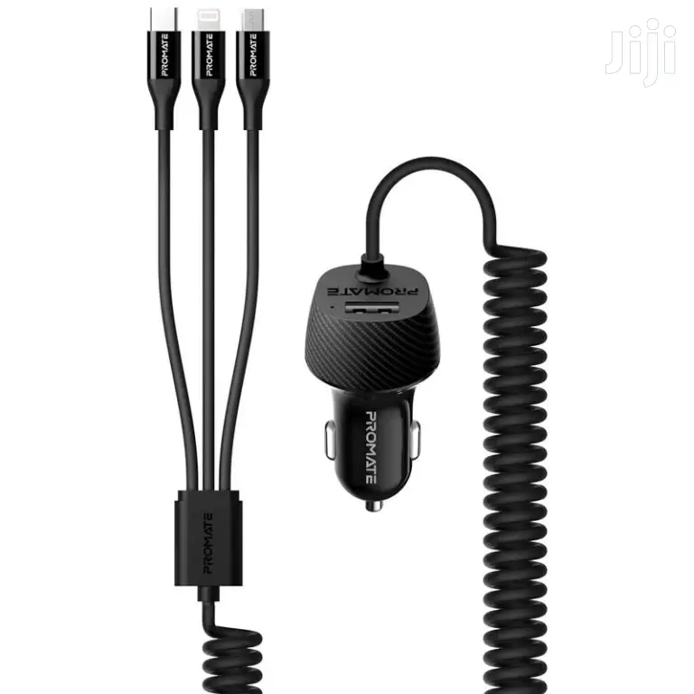 Promate Voltrip Multi-Connect Universal Car Charger+USB Port