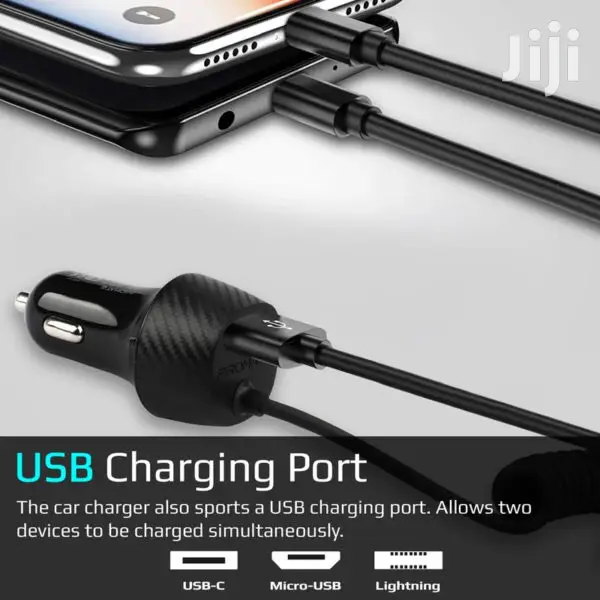 Promate Voltrip Multi-Connect Universal Car Charger+USB Port